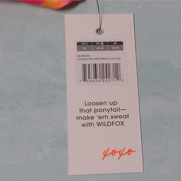 Wildfox Sweat Sports Bra in Pink and Orange Tie Dye – Size M – NWT - Picture 7 of 10